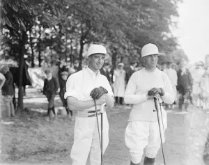 Riders Prints: America Polo players Captain Devereux Milburn ( left ) and Stoddard 1921