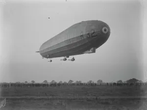 American Crew in training in England to take home the British built biggest airship