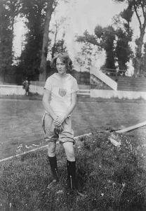 American Girls in Paris for Feminine Olympic Games Miss Nancy Voorhees, the long