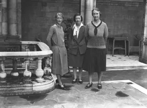 Club Prints: At the American Womens Club - Mrs Christophers ( with black tie )( Manageress or Secretary )