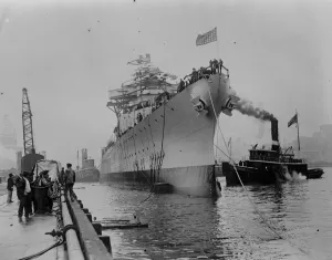 Americas naval programme. An excellent view of the new USS Pensacola. 4 May 1929
