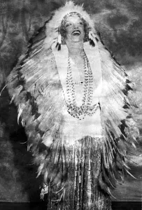 Actress Prints: Americas Night Club Queen dons feathers. Texas Guinan, the famous night club