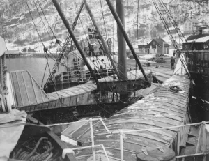 Amundsen Ellsworth Polar Flight Some of the huge cases containing the parts of