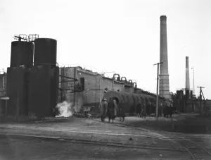 The Anglo Galaican Oil Refinery at Barowslav, Galicia. The biggest refinery in Poland