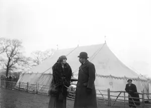 Annual bar point to point races at Edenbridge. Colonel George Gibbs, MP and the Hon Mrs Rupert Glynn. 8 April 1922