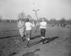 Ball Prints: The Annual Shinty match of the London Camanachd Club played at the Windmill on Wimbeldon Common