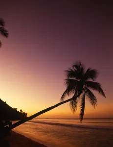 Antigua beach shortly after sunset