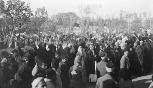 The Arab Independence Movement Demonstartions in front of the National Gardens