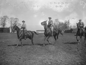 Polo Prints: Argentine Polo Practice at Neasden Left to right Mr Nelson, ( No 2 ), J R Miles