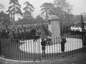 Armistice memorial service in Sidcup, Kent. 6 November 1938
