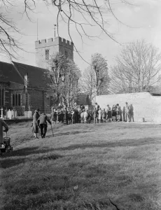 Armistice memorial service in Wickhambreaux, Kent. 6 November 1938