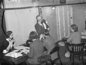 The ARP ( Air Raid Precautions ) headquarters in Dartford, Kent. Captain Spencer