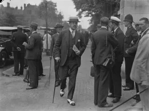 Entrance Prints: Arriving at Lords Cricket Ground for the England v Australia test game. Lord