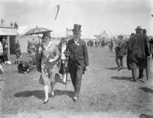 Ascot. General and Mrs Ousley. 15 June 1926