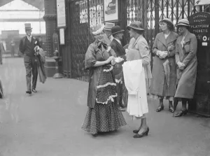 Ascot Gold Cup day fashion. Miss Joan Branston in an attractive Ascot fashion when
