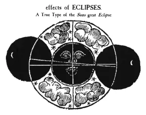 Man, Myth And Magic Prints: ASTROLOGY - ECLIPSES A woodcut illustrating the effect of one of the seven eclipses