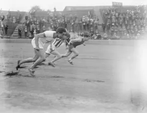 Athletic Scene at the Stamford Bridge Sports The start of one of the heats in
