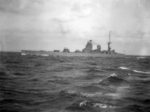 The Atlantic Fleet at Moray Firth. H. M.s Rodney 1928