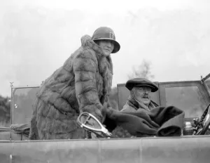 Avon Valley Coursing meet at Downton Hampshire. Walter Bancock and a friend. 5 November