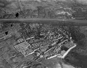 Babylon. A remarkable aerial picture just received in London. 27 September 1928