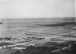 The Bagdad Mosul Railway. Striking aerial view Taken from RAF aeroplane, shows