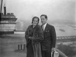 Barbara Kent, the film star, and Harry Edington, the Hollywood business agent
