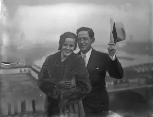 Barbara Kent, the film star, and Harry Edington, the Hollywood business agent