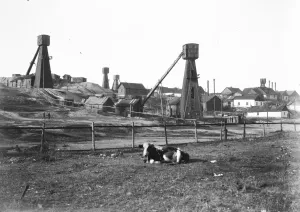 Barowslav, Galicia. The great oil wells at Barowslav. 24 October 1921
