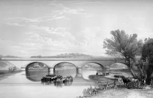 Horses Prints: Basildon Bridge over the Thames