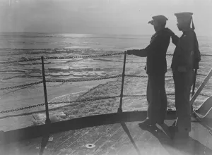 Battleship as ice breaker. Over 40 ships freed in the frozen Baltic Sea. Owing