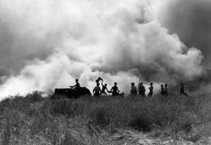 Smoke Prints: Beating out a crop fire A TopFoto
