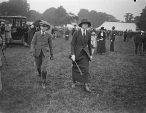 Beaufort hunt gymkhana at Badminton. The young Earl of Erne and his sister