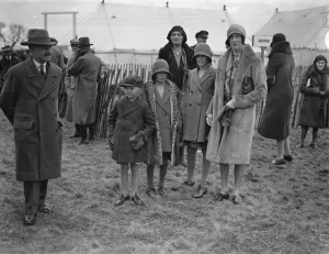 Beaufort Hunt point to point at Leighterton. Lord Burghersh ( little boy ), his mother