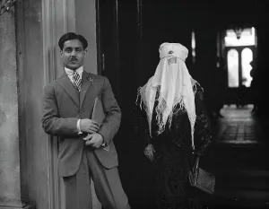 Begum of Bhopal leaves for India after abdicating in favour of her son. The Begum