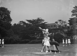 Jump Prints: Bergman Osterberg College of Physical Education in Darford, Kent. Girls do gymnastics