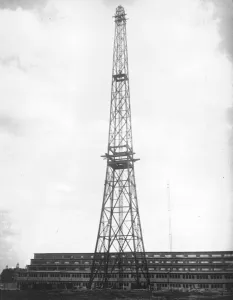 Berlins wonderful new radio tower. The new Berlin Radio Tower. In the background
