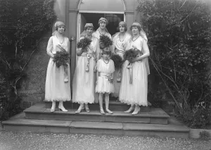 Bishop of Kingston married to the Hon Elaine Orde Powlett at Wensley. The bridesmaids