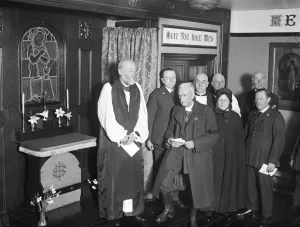 Bishop Talbot dedicates church Army Chapel. 18 March 1927
