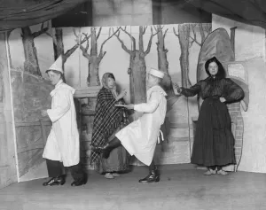 Actress Prints: Blind, deaf or dumb pupils at the Homerton Deaf school produce Old Mother Hubbard