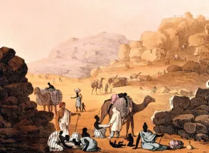 Artist Prints: Blue Nile - A Slave Caravan by G. F. Lyon (1821) from Narrative of Travels in N