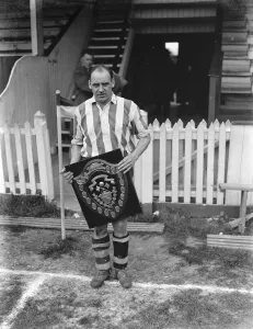 Stadium Prints: Bob Patrick with Kent senior cup in his hand. 1939