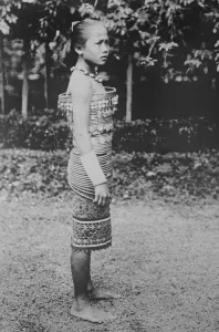 Indigenous Prints: A Borneo Debutante A Dyak maid of higher class photgraphed 6 November 1920