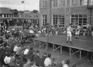 Education Prints: Boxing display, East, Central School, Dartford. 1937