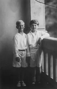 Family Prints: The boy King Michael of Rumania with Prince Paul of Serbia. 7 January 1929
