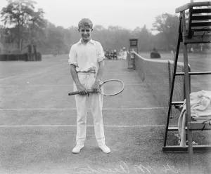 Boy lawn tennis championships at Weybridge. H W Austin. 6 September 1922