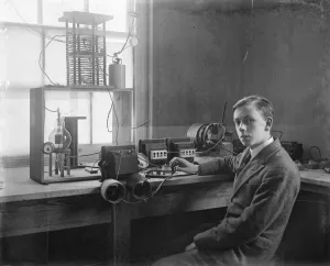 Boy who talked to America G W Goyder, the Mill Hill schoolboy who held long conversations