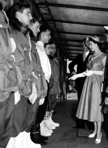 Meeting Prints: The boys in fur lined boots and jackets told Her Majesty Queen Elizabeth II they