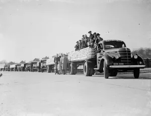 Builders Prints: Bricks being delivered for the building of the new Woodside Estate at St Mary Cray