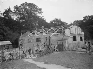The Bridgen scouts build there own headquarters. 1938