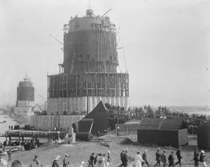 British Navys Mysterious tower ship launched at Shoreham on Sunday The tower